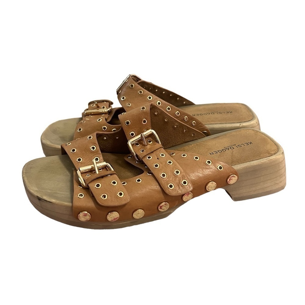Kelsi Dagger Brooklyn Jolt Tan Clog Sandals size 11